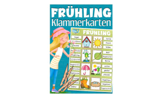 Spring Clip Cards for Practicing Spelling & Vocabulary (German)