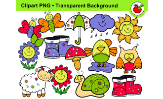 Spring Clipart – Animal Clipart, Flower Clipart, Owl Clipart PNG