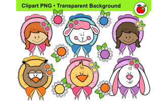 Spring Clipart – Kids Clipart, Farm Animals Clipart, Easter Clipart