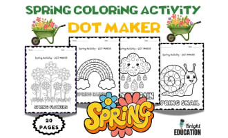 Spring Coloring Activity – DOT MAKER Coloring Sheets