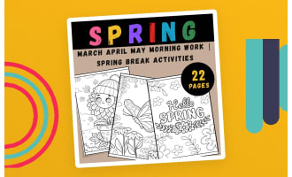 Spring Coloring Pages Pack: 22 Fun Springtime Activity Sheets for Kids
