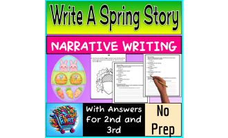 Spring, Easter, & Fall Narrative Story Writing & Grammar for 2nd & 3rd