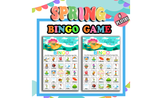Spring Easter Bingo Game Fun Engaging Activitiy for Kindergarten to 4t