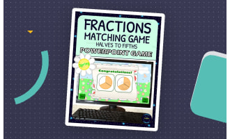 Spring Fractions Matching Game Activity - 1/2s to 1/5s - Digital - Fraction Circles