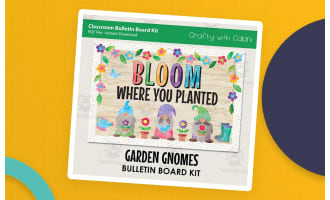 Spring Gnomes Bulletin Board – Classroom Decor Kit