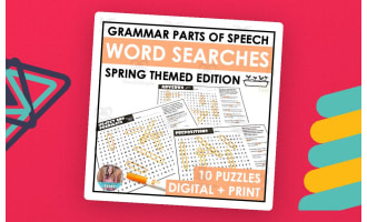 Spring Grammar Word Search Packet