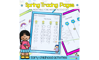 Spring Preschool Toddler Fine Motor Tracing Lines Pre Writing Sheets