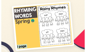 Spring Rhyming Words – Reading Worksheet