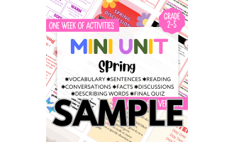 Spring Sample Mini Unit - Includes Reading, Vocabulary, Facts (PDF)