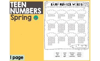 Spring Teen Number Words
