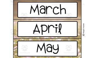 Spring Theme Calendar Pieces