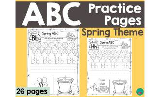Spring Themed ABC Practice Pages