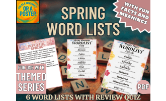 Spring Word List Posters (PDF)