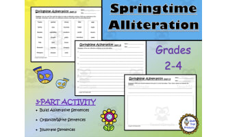 Springtime Alliteration Worksheets