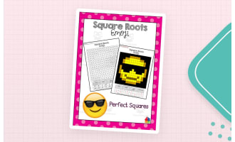 Square Roots Emoji Math Activity