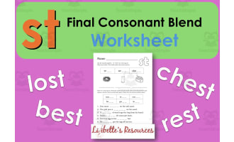 ST: Final Consonant Blend Worksheet
