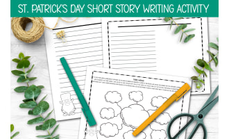 St. Patrick's Day Activity, Short Story Writing, March Homeschool Idea