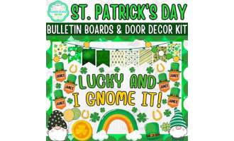 St. Patrick's Day Bulletin Board & Door Decor Kit: You Are Worth More