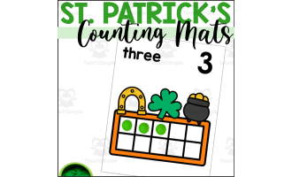 St. Patrick's Day Counting Mats with Tens Frames