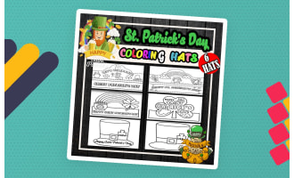 St Patrick's Day Hat Crown Craft Headband for Preschool and Kindergart