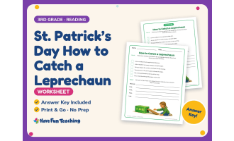 St. Patrick’s Day How to Catch a Leprechaun Worksheet – 3rd Grade