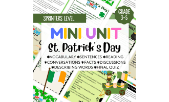 St. Patrick's Day Mini Unit - Sprinters Level: Vocabulary Reading PDF