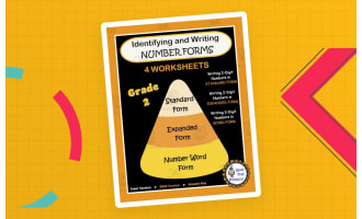 Standard and Expanded Form Worksheets - Candy Corn Theme