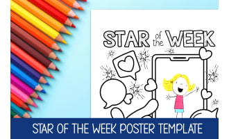 Star of the Week Template – Bulletin Board Poster
