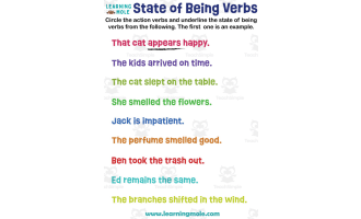 State of Being Verbs Activity