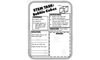 STEM Task: Bubble Cubes Hands-on Science Task