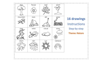 Step-By-Step Art: 16 Nature/Weather Drawings
