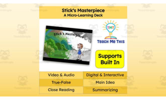 Stick's Masterpiece: A Micro-Learning Deck | Reading Activities