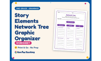 Story Elements Network Tree Graphic Organizer – 2nd Grade Grammar