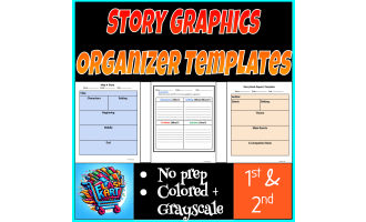 Story Graphic Organizer Blank Templates for 1st & 2nd Grades