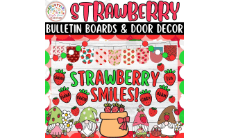 Strawberry Smiles!: Strawberry Bulletin board And door Decor kit