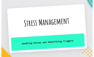 Stress Management PowerPoint SEL Lesson-NO PREP!