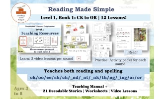 Structured Literacy: 100% Decodable Stories, Worksheets and Videos