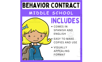 Student Behavior Contract: In English and Spanish