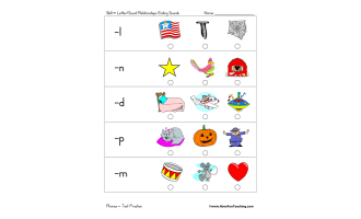 Student Led Ending Sounds Test Practice Worksheet
