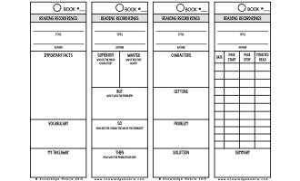 Student Reading Tracker Bookmarks