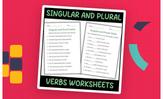 Subject Singular and Plural Verbs Grammar Worksheet for Grade 1