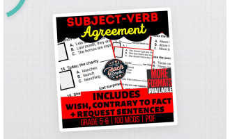 Subject-Verb Agreement Practice Questions - Grammar Grade 5-6 (PDF)