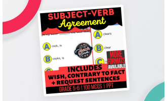 Subject-Verb Agreement Practice Questions - Grammar Grade 5-6 (PPT)