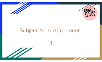 Subject-Verb Agreement Sample - Grades 1-2 Grammar (Slides)