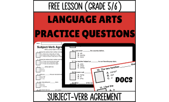Subject-Verb Agreement Sample Lesson - Grammar Grade 5-6 (Docs)