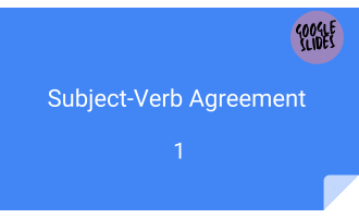 Subject-Verb Agreement Sample Lesson - Grammar Grade 5-6 (Slides)