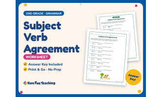 Subject Verb Agreement Worksheet – 2nd Grade Subject and Predicate