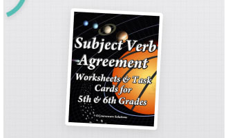 Subject Verb Agreement Worksheets and Task Cards for 5th and 6th Grade
