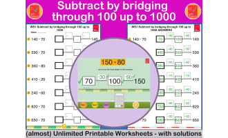 Subtract by bridging through 100 up to 1000 - A Mental Strategy