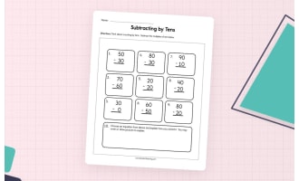 Subtracting by Tens – Multiples of 10 Worksheet
